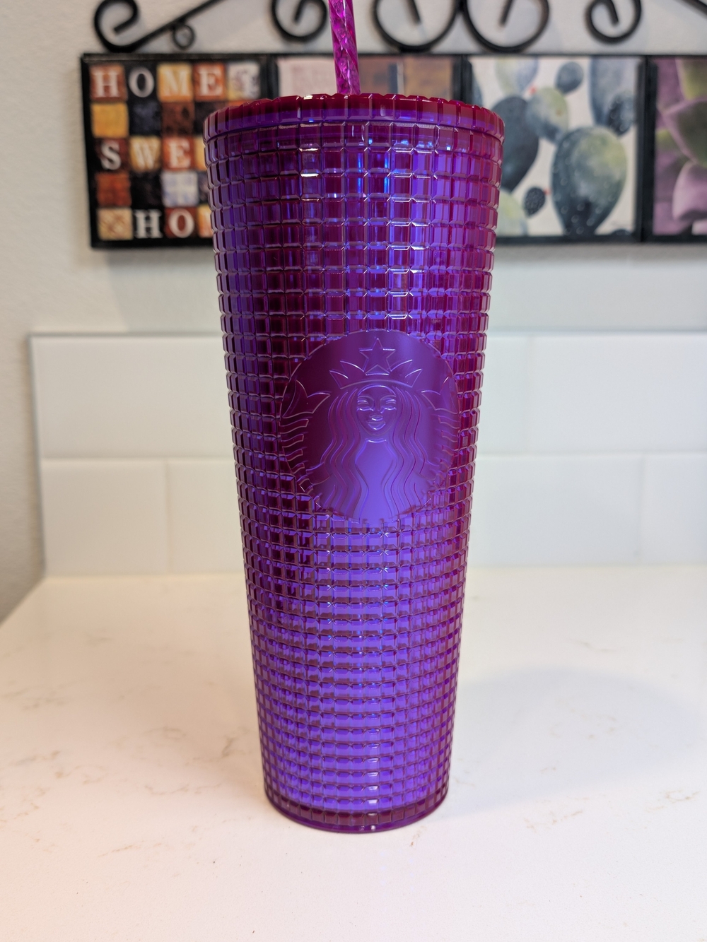 Starbucks Purple Studded Tumbler with Straw